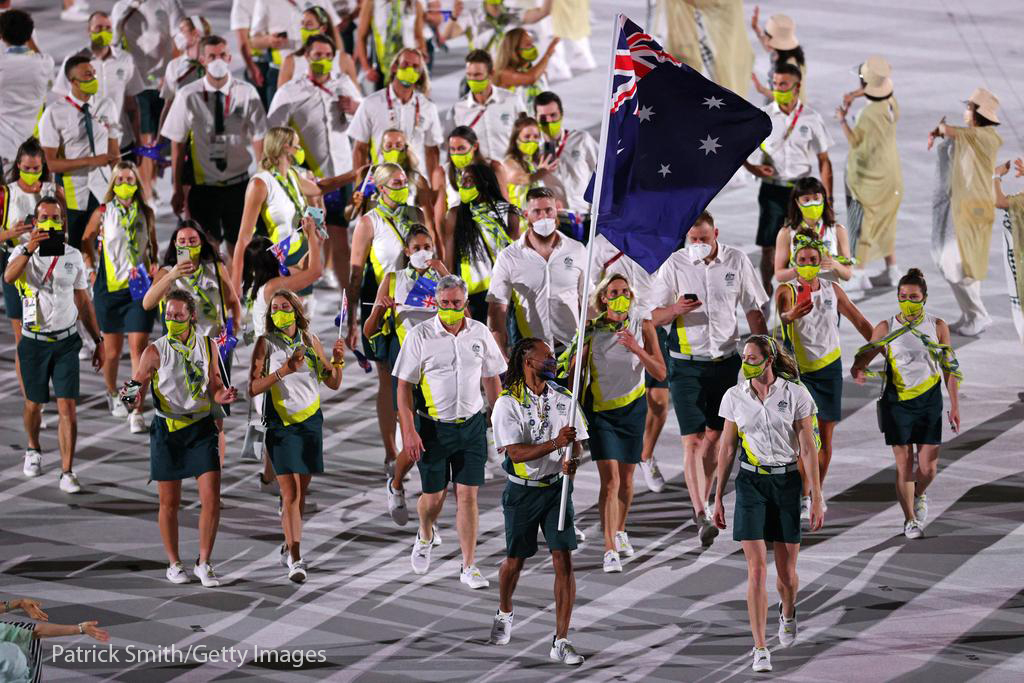 تیم استرالیا در رژه افتتاحیه المپیک حاضر شد