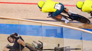 حادثه‌ای که باعث به دست آوردن مدال برای تیم دوچرخه سواری استرالیا شد