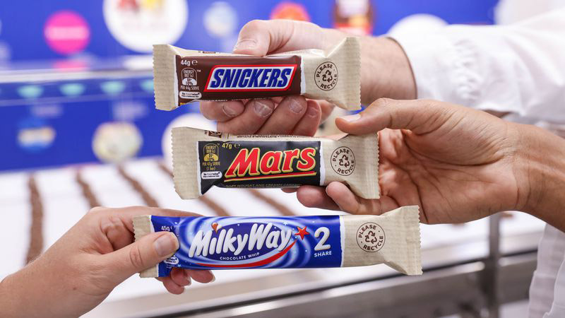 شکلات‌های مارس و اسنیکرز با بسته‌بندی قابل بازیافت در استرالیا عرضه شد