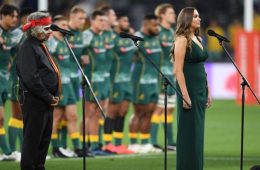 حمایت از بومیان استرالیا؛ اجرای سرود ملی استرالیا به زبان بومی در بازی تیم ملی راگبی