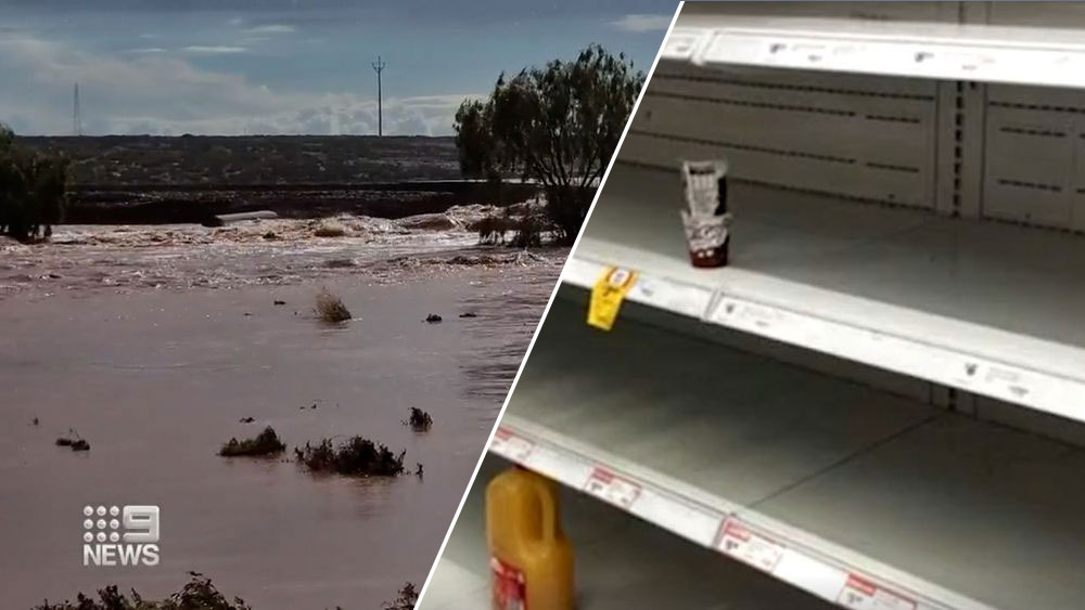 توفان و سیلاب در استرالیای جنوبی، قفسه فروشگاه‌های غرب استرالیا را خالی کرد