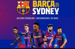 دیدار دوستانه تیم فوتبال بارسلونا در استرالیا