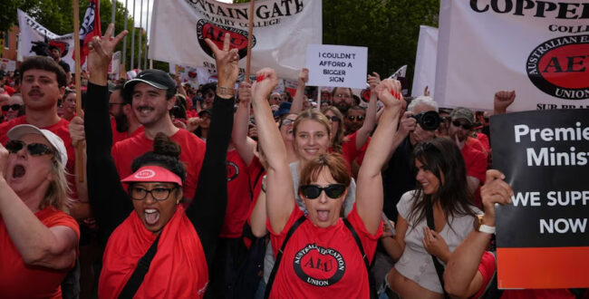 اعتصاب گسترده معلمان در ویکتوریا پس از ۱۳ سال